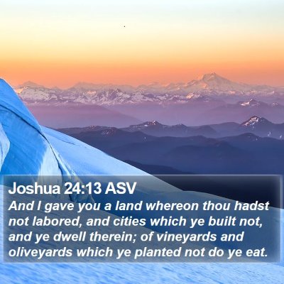 Joshua 24:13 ASV Bible Verse Image