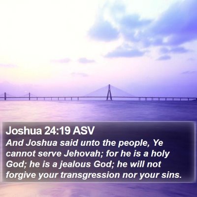 Joshua 24:19 ASV Bible Verse Image