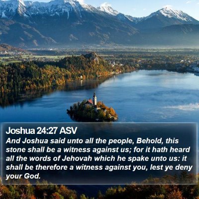 Joshua 24:27 ASV Bible Verse Image