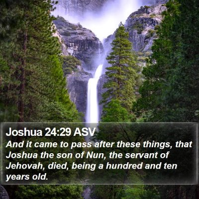 Joshua 24:29 ASV Bible Verse Image