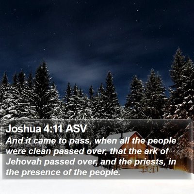 Joshua 4:11 ASV Bible Verse Image