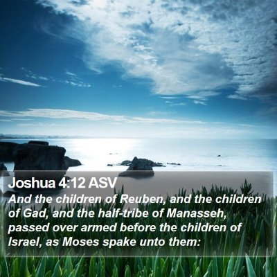 Joshua 4:12 ASV Bible Verse Image