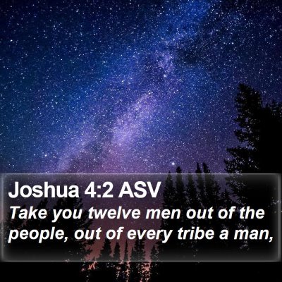 Joshua 4:2 ASV Bible Verse Image