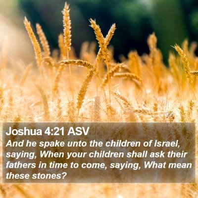 Joshua 4:21 ASV Bible Verse Image