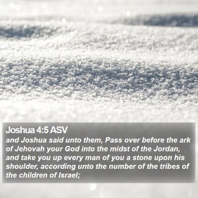 Joshua 4:5 ASV Bible Verse Image