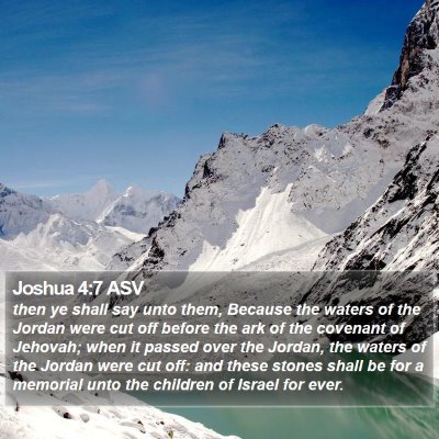 Joshua 4:7 ASV Bible Verse Image