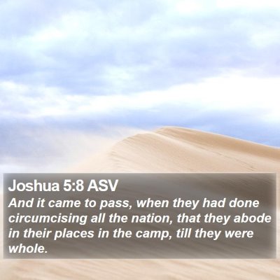 Joshua 5:8 ASV Bible Verse Image