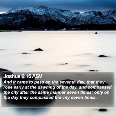 Joshua 6:15 ASV Bible Verse Image