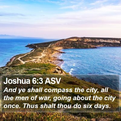 Joshua 6:3 ASV Bible Verse Image