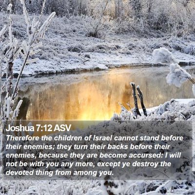Joshua 7:12 ASV Bible Verse Image