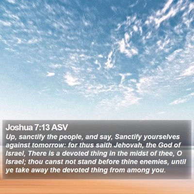 Joshua 7:13 ASV Bible Verse Image
