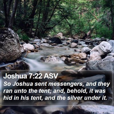 Joshua 7:22 ASV Bible Verse Image