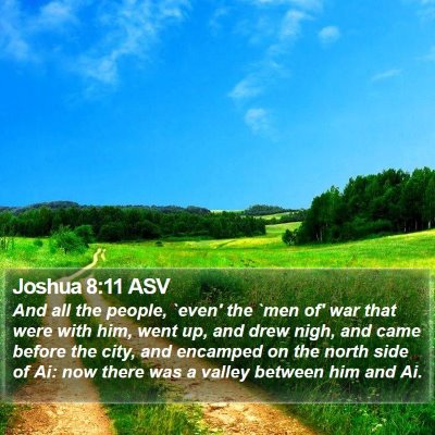 Joshua 8:11 ASV Bible Verse Image