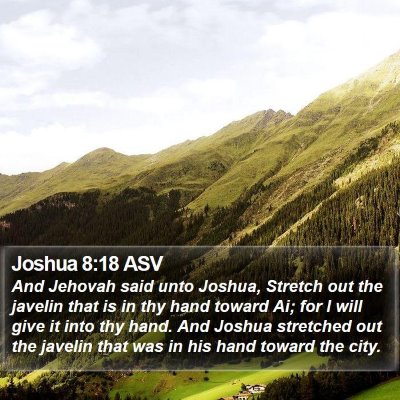 Joshua 8:18 ASV Bible Verse Image