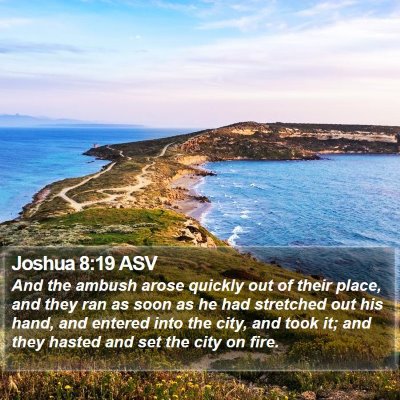 Joshua 8:19 ASV Bible Verse Image