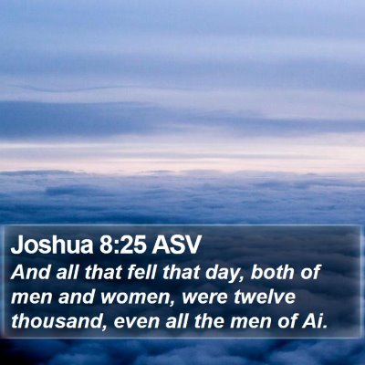 Joshua 8:25 ASV Bible Verse Image