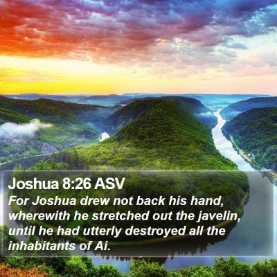 Joshua 8:26 ASV Bible Verse Image