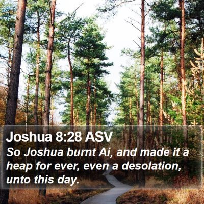 Joshua 8:28 ASV Bible Verse Image