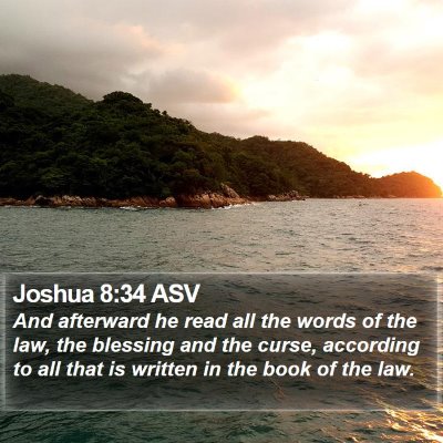 Joshua 8:34 ASV Bible Verse Image