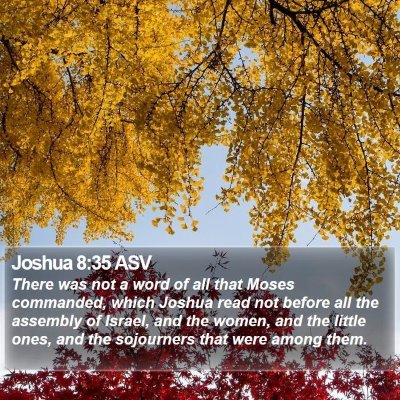 Joshua 8:35 ASV Bible Verse Image