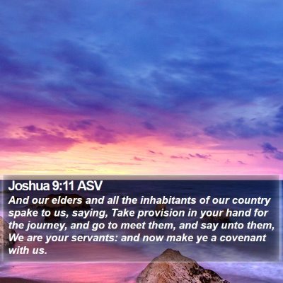 Joshua 9:11 ASV Bible Verse Image
