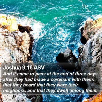 Joshua 9:16 ASV Bible Verse Image