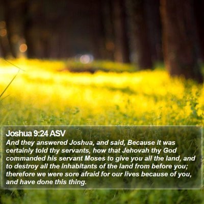 Joshua 9:24 ASV Bible Verse Image