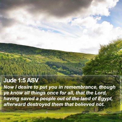 Jude 1:5 ASV Bible Verse Image