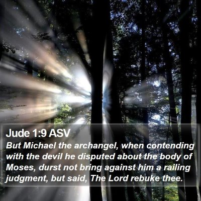 Jude 1:9 ASV Bible Verse Image