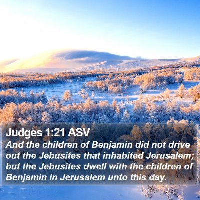 Judges 1:21 ASV Bible Verse Image