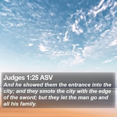 Judges 1:25 ASV Bible Verse Image