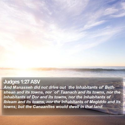 Judges 1:27 ASV Bible Verse Image