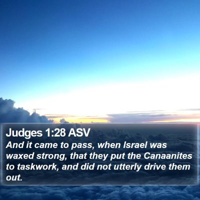 Judges 1:28 ASV Bible Verse Image