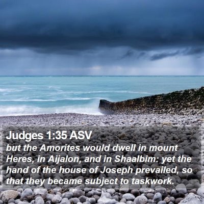 Judges 1:35 ASV Bible Verse Image