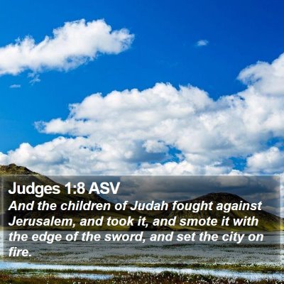 Judges 1:8 ASV Bible Verse Image