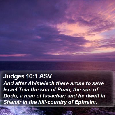 Judges 10:1 ASV Bible Verse Image