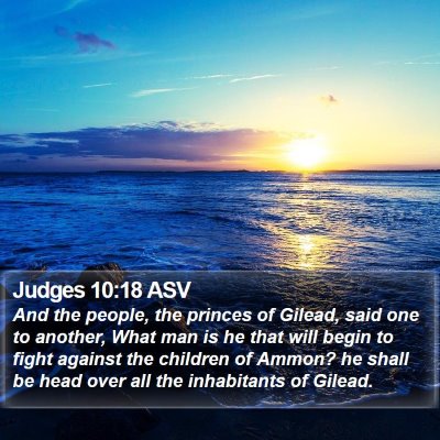 Judges 10:18 ASV Bible Verse Image