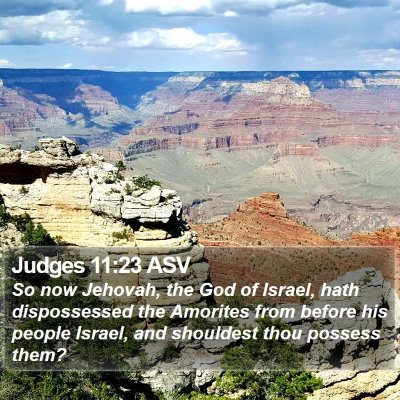 Judges 11:23 ASV Bible Verse Image