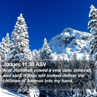 Judges 11:30 ASV Bible Verse Image