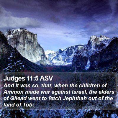 Judges 11:5 ASV Bible Verse Image