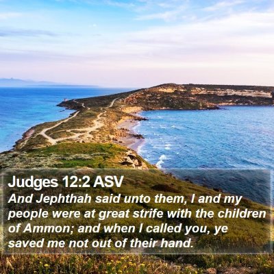 Judges 12:2 ASV Bible Verse Image
