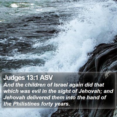 Judges 13:1 ASV Bible Verse Image