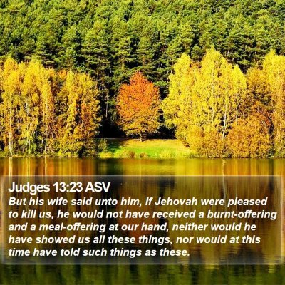 Judges 13:23 ASV Bible Verse Image