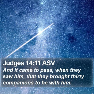Judges 14:11 ASV Bible Verse Image