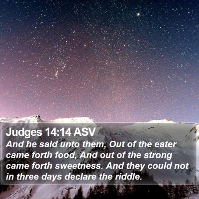 Judges 14:14 ASV Bible Verse Image