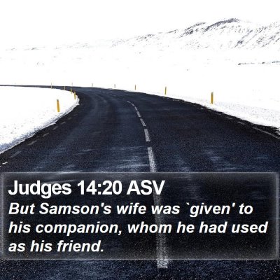 Judges 14:20 ASV Bible Verse Image