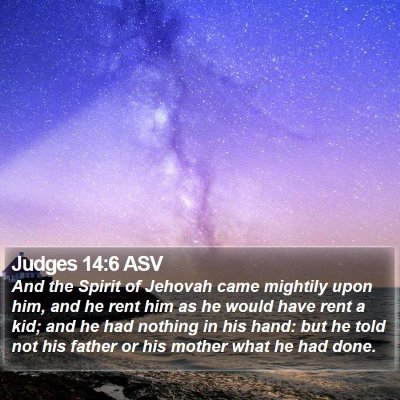 Judges 14:6 ASV Bible Verse Image
