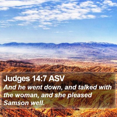 Judges 14:7 ASV Bible Verse Image