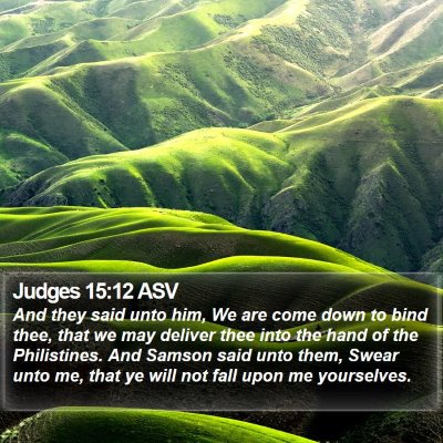 Judges 15:12 ASV Bible Verse Image