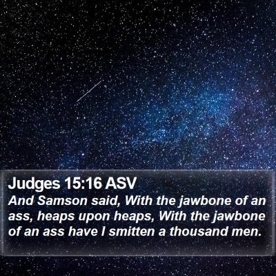 Judges 15:16 ASV Bible Verse Image